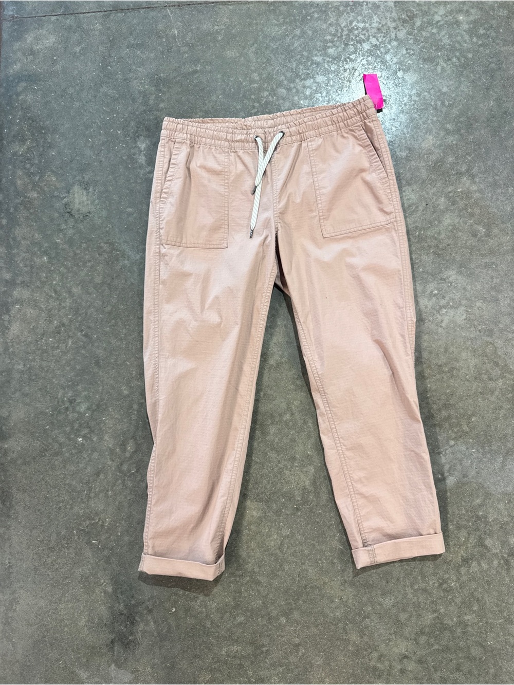 Vuori Ripstop Drawstring Jogger Pants Blush Pink Travel Casual Size Medium